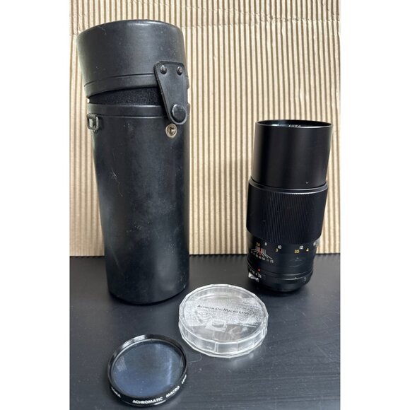 Promaster Auto 1:3.5 f=200mm lens Auto with case achromatic macro lens camera